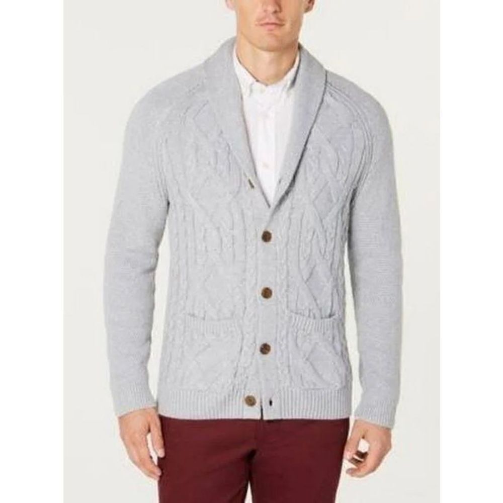 ✨TASSO ELBA
Men's Crossed Cable-Knit Cardigan✨